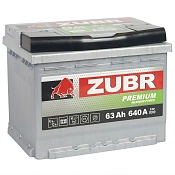 Аккумулятор Zubr Premium (63 Ah) L+ ZU631P